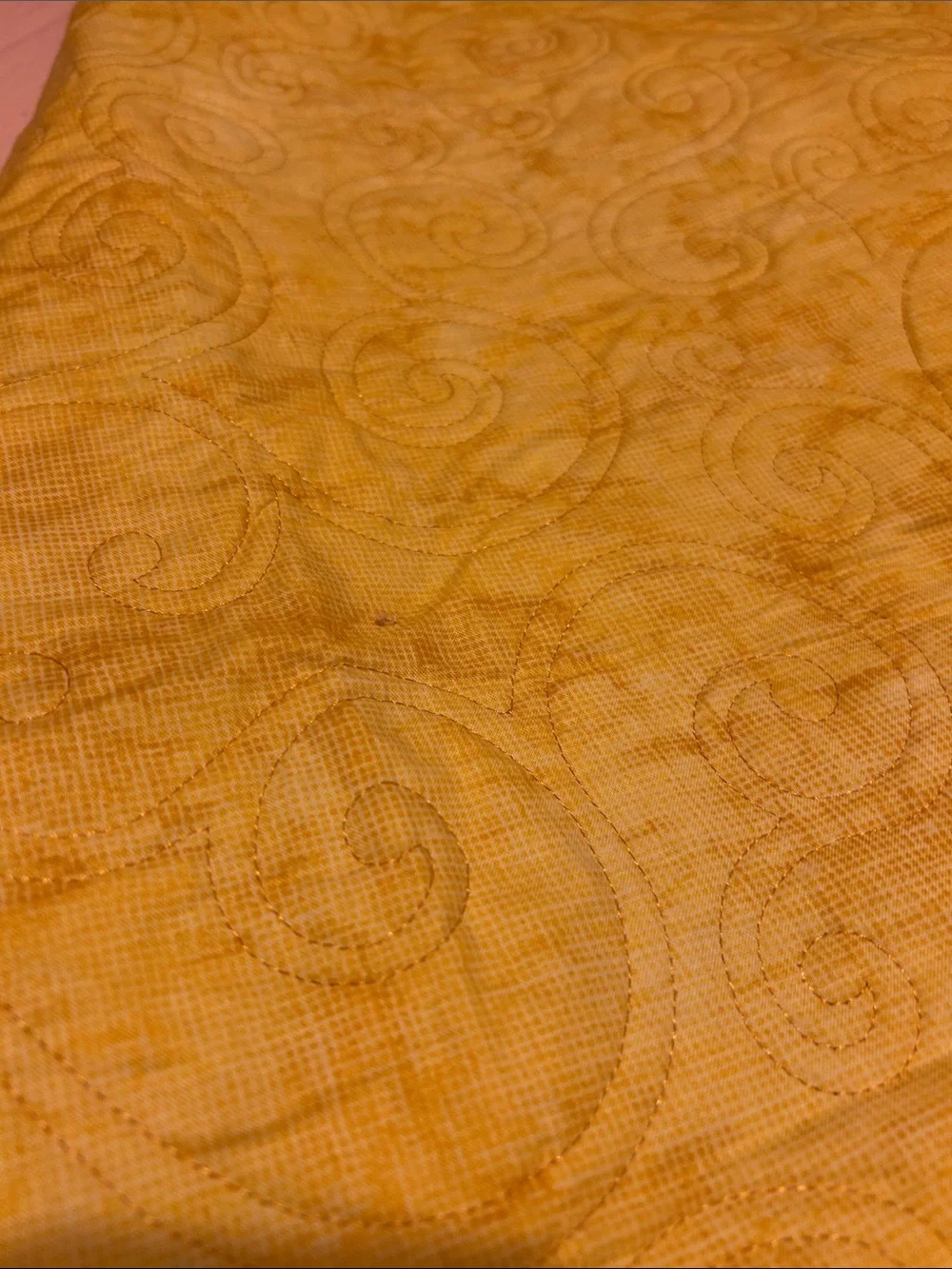 ONE OF A KIND- HANDCRAFTED Blue and Yellow Quilt